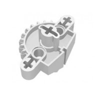 Bionicle Matoran Torso, Gear 9 Tooth with 3 Axle Holes and 2 Pin Holes: {бял}