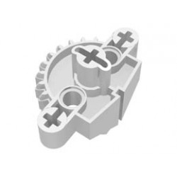 Bionicle Matoran Torso, Gear 9 Tooth with 3 Axle Holes and 2 Pin Holes: {бял}