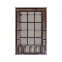 Glass for Window 1 x 4 x 5 with Brown Brick Border Pattern: {прозрачен}