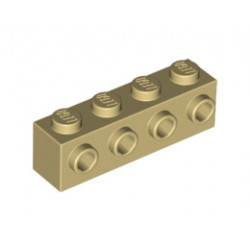 Тухличка 1X4 с 4 пъпки: {тухлено жълт}