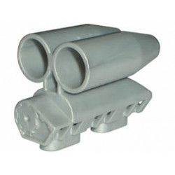 Technic, Engine Tuneable, Block with Two Round Air Scoops (for part 2133): {сребрист}