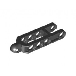 Technic, Steering Arm 6.5 x 2 with Tow Ball Socket Rounded, Chamfered: {черен}