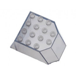 Windscreen 6 x 4 x 3 Flat Top with Studs and 1 x 4 Holes on Bottom: {прозрачно кафяв}