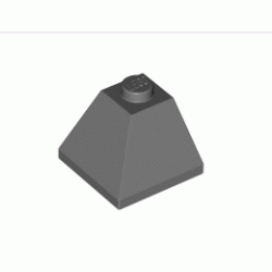 Ъглова тухличка 2X2/45° отвън: {тъмно каменно сив}
