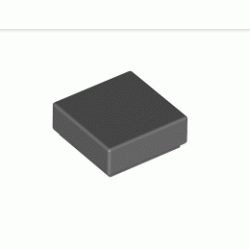 Плоска плочка 1X1: {тъмно каменно сив}