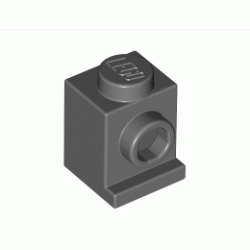 Ъглова тухличка 1X1: {тъмно каменно сив}