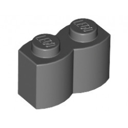 Палисадна тухличка 1x2: {тъмно каменно сив}