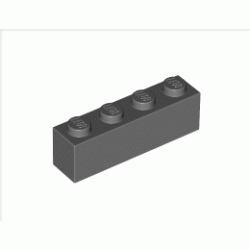Тухличка 1X4: {тъмно каменно сив}