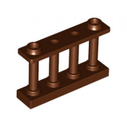 Ограда 1X4X2 с 2 пъпки: {червеникаво-кафяв}