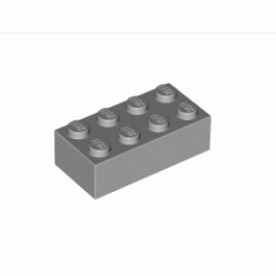 Тухличка 2X4: {умерено каменно сив}