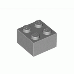 Тухличка 2X2: {умерено каменно сив}