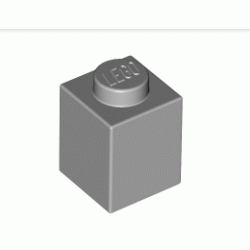 Тухличка 1X1: {умерено каменно сив}