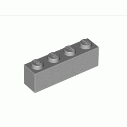 Тухличка 1X4: {умерено каменно сив}