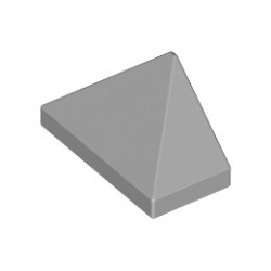 Крайна плочка ръб на покрив 1X2/45°: {умерено каменно сив}