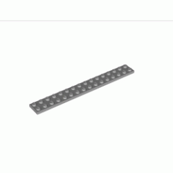 Плочка 2X16: {умерено каменно сив}