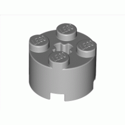 Тухличка O16 с кръстат отвор: {умерено каменно сив}
