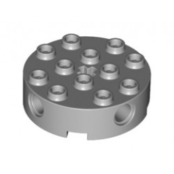 Техническа тухличка 4x4 кръгла: {умерено каменно сив}