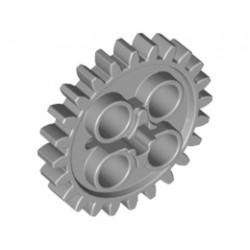 Technic, Gear 24 Tooth (2nd Version - 1 Axle Hole): {умерено каменно сив}