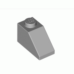 Покривна плочка 1X2/45°: {умерено каменно сив}