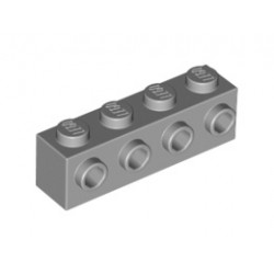 Тухличка 1X4 с 4 пъпки: {умерено каменно сив}