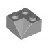 Ъглова тухличка 2X2/45° отвътре : {умерено каменно сив}