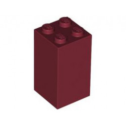Тухличка 2X2x3: {нов тъмно червен}