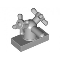 Tap 1 x 2 with Dual Handles, Large / Sink Faucet: {умерено каменно сив}