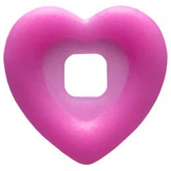 Clikits Icon Accent, Plastic Heart 3 3/8 x 3 3/8 with Raised Border: {прозрачен умерено червеникаво виолетов}