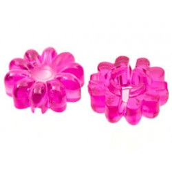 Clikits Icon, Flower 10 Petals 2 x 2 Large with Hole: {прозрачен умерено червеникаво виолетов}