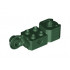 Technic, Brick Modified 2 x 2 with Axle Hole, Rotation Joint Ball Half (Vertical Side), Vertical Axle Hole End (Fist): {земно зелен}