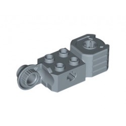 Technic, Brick Modified 2 x 2 with Axle Hole, Rotation Joint Ball Half (Vertical Side), Vertical Axle Hole End (Fist): {пясъчно син}