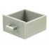 Container, Cupboard 4 x 4 x 4 Drawer, Open Handle: {сребрист}