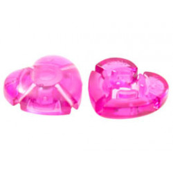 Clikits Icon, Heart 2 x 2 Large with Hole: {прозрачен умерено червеникаво виолетов}