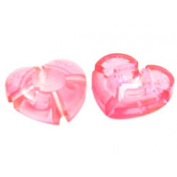 Clikits Icon, Heart 2 x 2 Large with Hole: {прозрачно ярко пурпурен}