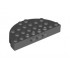 Brick, Round Corner 4 x 8 Full Brick Double: {тъмно каменно сив}