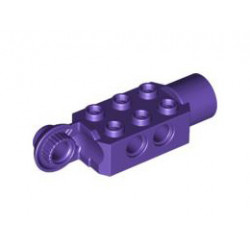 Technic, Brick Modified 2 x 3 with Pin Holes, Rotation Joint Ball Half (Vertical Side), Rotation Joint Socket: {светло виолетов}