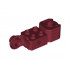 Technic, Brick Modified 2 x 2 with Axle Hole, Rotation Joint Ball Half (Vertical Side), Vertical Axle Hole End (Fist): {нов тъмно червен}