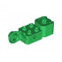 Technic, Brick Modified 2 x 2 with Axle Hole, Rotation Joint Ball Half (Vertical Side), Vertical Axle Hole End (Fist): {тъмно зелен}