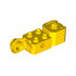 Technic, Brick Modified 2 x 2 with Axle Hole, Rotation Joint Ball Half (Vertical Side), Vertical Axle Hole End (Fist): {ярко жълт}