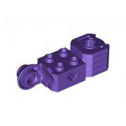 Technic, Brick Modified 2 x 2 with Axle Hole, Rotation Joint Ball Half (Vertical Side), Vertical Axle Hole End (Fist): {светло виолетов}