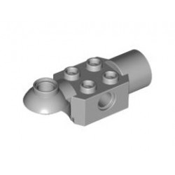 Technic, Brick Modified 2 x 2 with Pin Hole, Rotation Joint Ball Half (Horizontal Top), Rotation Joint Socket: {умерено каменно сив}