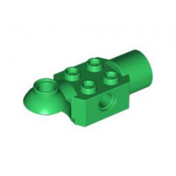 Technic, Brick Modified 2 x 2 with Pin Hole, Rotation Joint Ball Half (Horizontal Top), Rotation Joint Socket: {тъмно зелен}