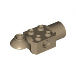 Technic, Brick Modified 2 x 2 with Pin Hole, Rotation Joint Ball Half (Horizontal Top), Rotation Joint Socket: {пясъчно жълт}