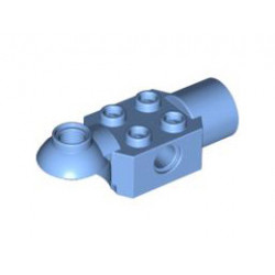 Technic, Brick Modified 2 x 2 with Pin Hole, Rotation Joint Ball Half (Horizontal Top), Rotation Joint Socket: {умерено син}