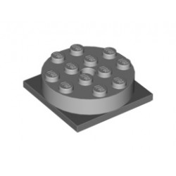 Turntable 4 x 4 Square Base with Same Color Turntable 4 x 4 Top (3403 / 3404): {умерено каменно сив}