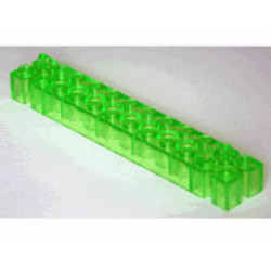 Brick, Modified 2 x 12 with Peg at each End: {прозрачен ярко жълто-зелен}