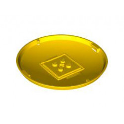 Container, X-Pod Bottom Cap 9 x 9 x 1: {ярко жълт}
