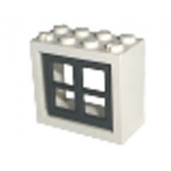 Рамка на прозорец 2X4X3 с прозорец: {бял}