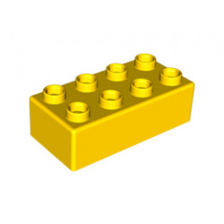 Камък 2X4 (127,4 X 63,4): {ярко жълт}