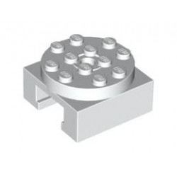 Turntable 4 x 4 Locking Grooved Base with (Same Color) Top: {бял}